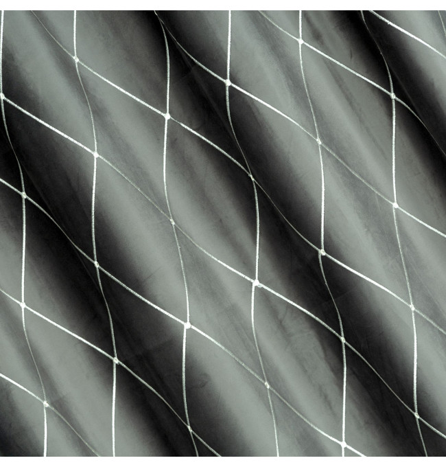 Hotový závěs PIERRE CARDIN MARGO šedý / stříbrný - na průchodkách