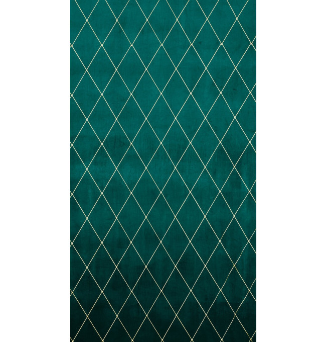 Hotový závěs PIERRE CARDIN MARGO tmavě tyrkysový / zlatý - na průchodkách