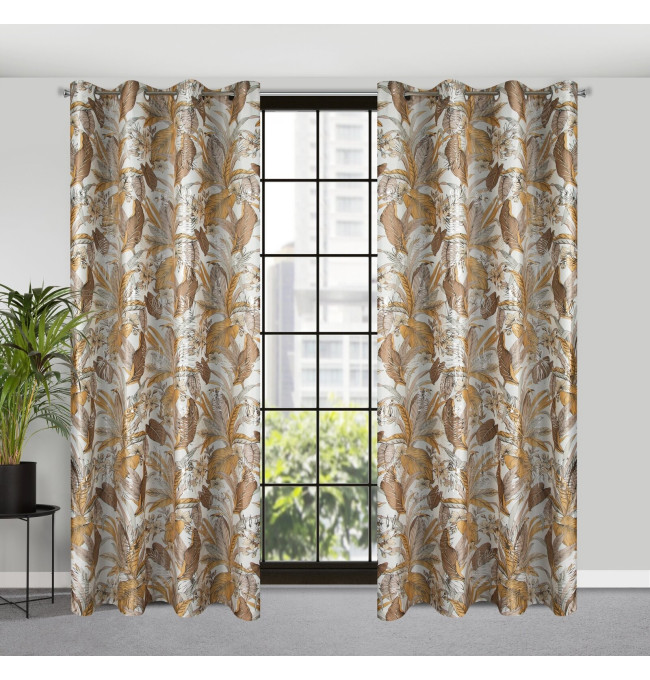 Hotový závěs ADEL bílo-stříbrný - na průchodkách