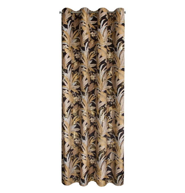 Hotový závěs ADEL černo-zlatý - na průchodkách