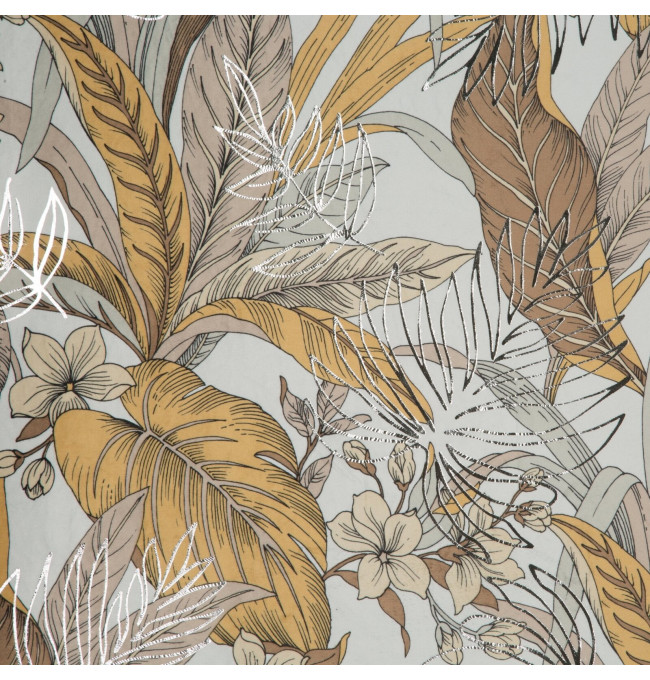 Hotový závěs ADEL bílo-stříbrný - na průchodkách