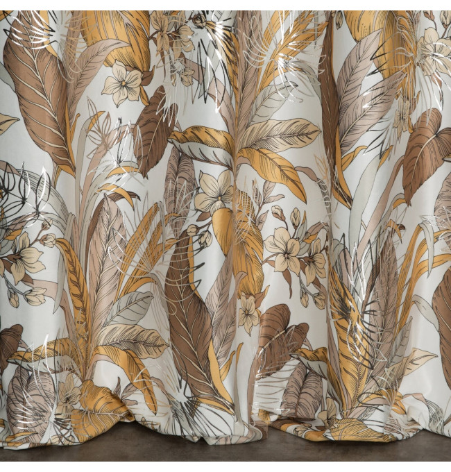 Hotový závěs ADEL bílo-stříbrný - na průchodkách