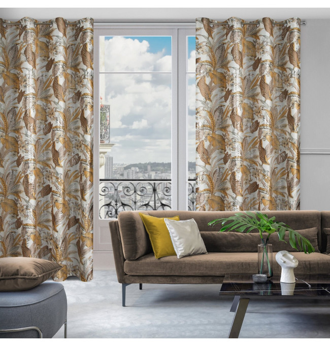 Hotový závěs ADEL bílo-stříbrný - na průchodkách