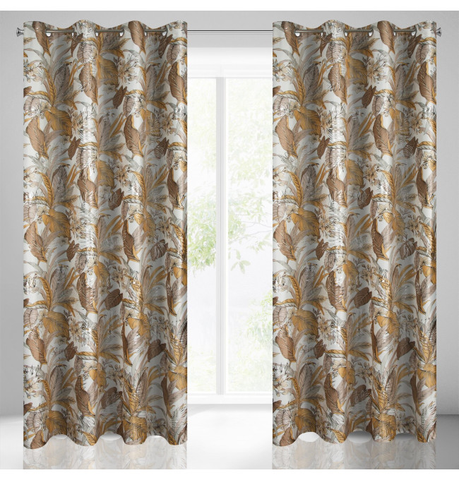 Hotový závěs ADEL bílo-stříbrný - na průchodkách