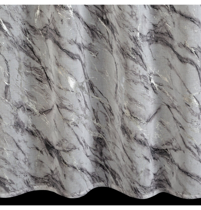 Hotový závěs ALIVIA bílý/stříbrný na průchodkách