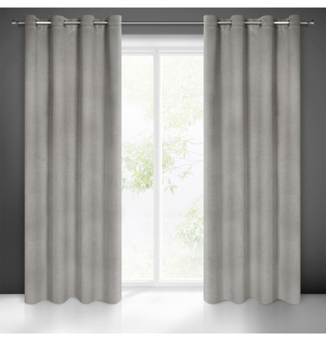 Hotový závěs AMARO šedý / béžový