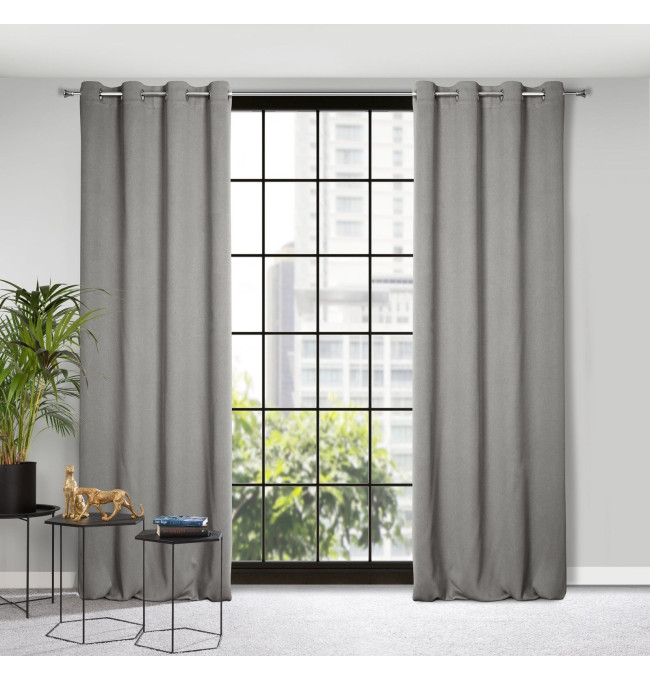 Hotový závěs AMARO šedý / béžový