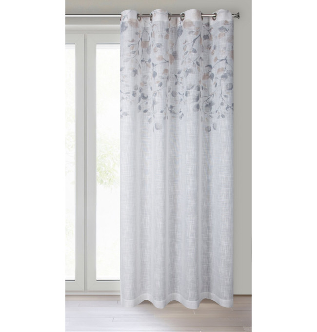 Hotový závěs ANA bílý / béžový - na průchodkách