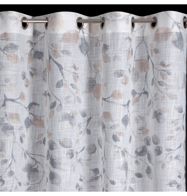 Hotový závěs ANA bílý / béžový - na průchodkách