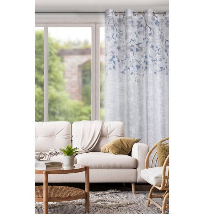 Hotový závěs ANA bílý - na průchodkách