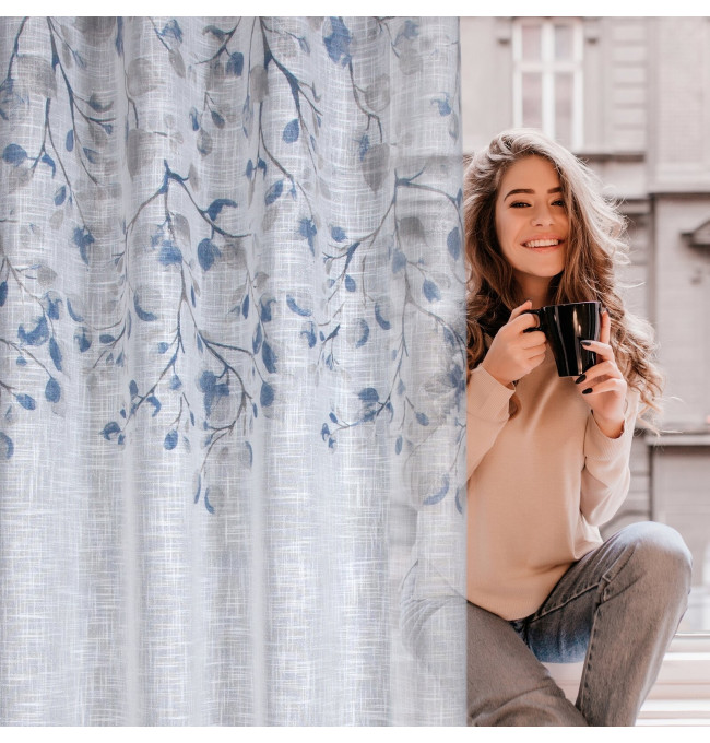 Hotový závěs ANA bílý - na průchodkách