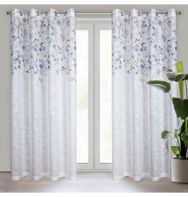 Hotový závěs ANA bílý - na průchodkách