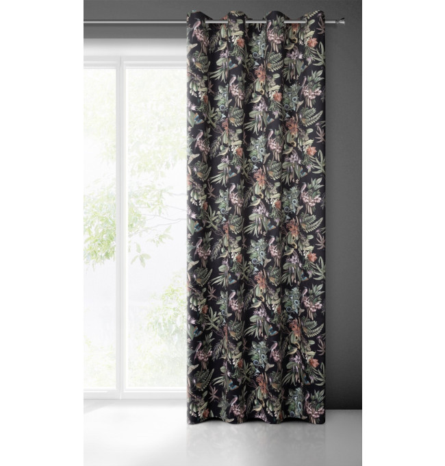 Hotový závěs BECKY černý - na průchodkách