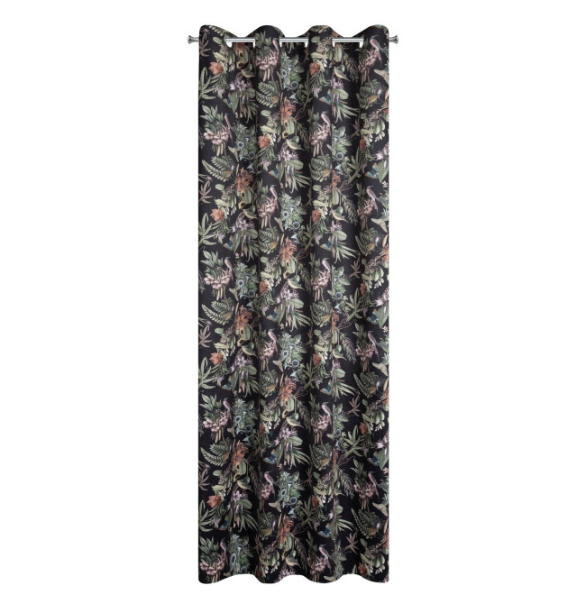 Hotový závěs BECKY černý - na průchodkách