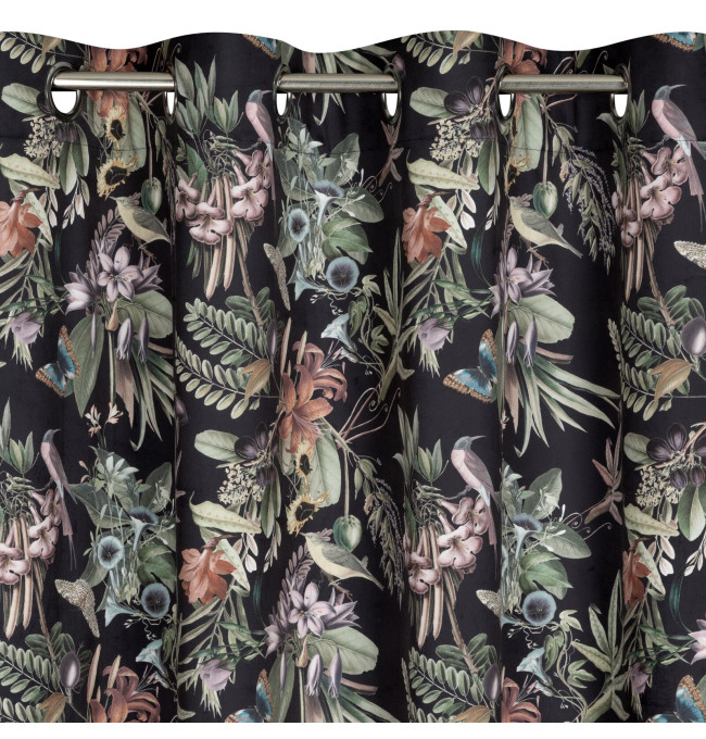 Hotový závěs BECKY černý - na průchodkách