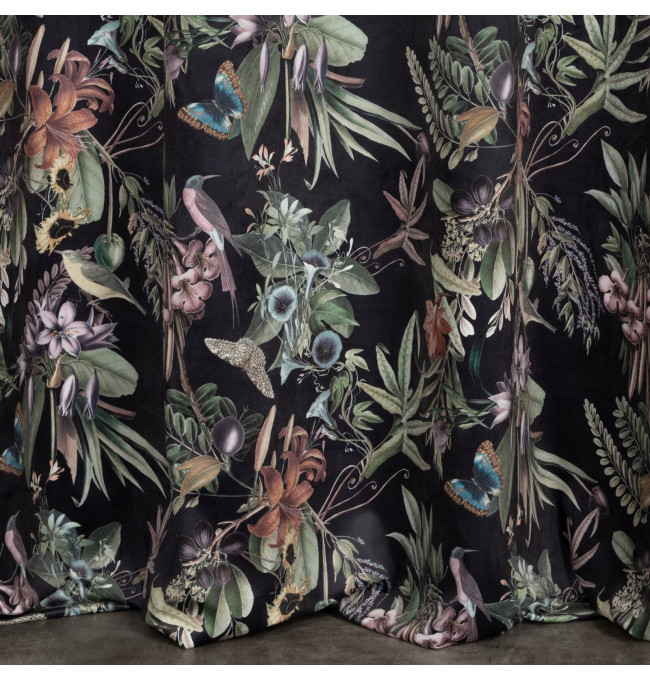 Hotový závěs BECKY černý - na průchodkách