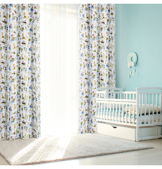 Hotový závěs BILLY vícebarevný - na průchodkách