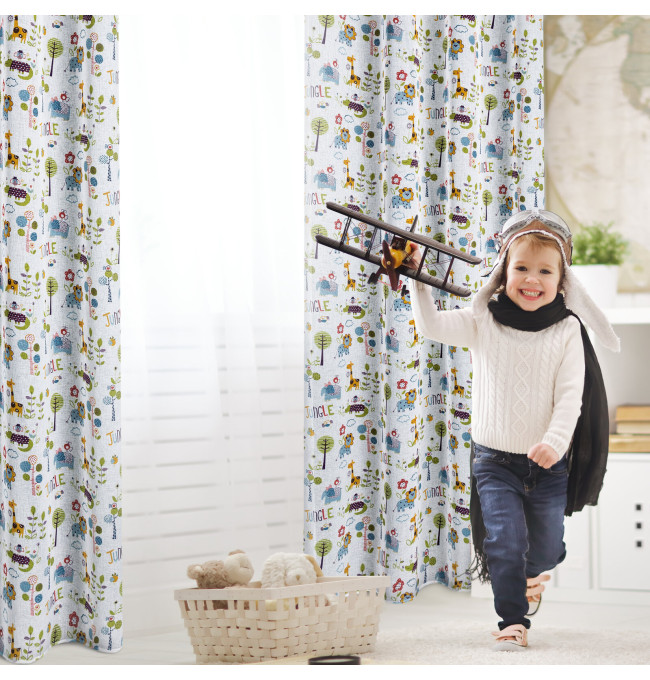 Hotový závěs BILLY vícebarevný - na průchodkách