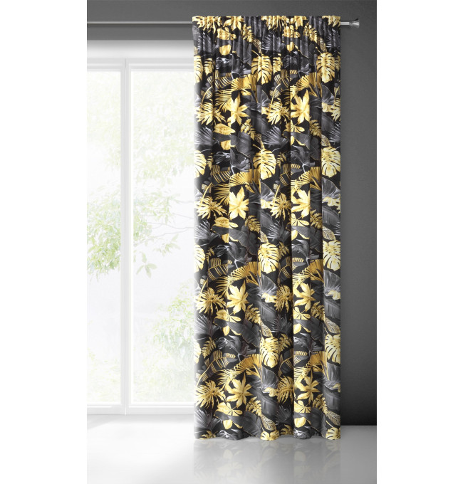 Hotový závěs BLER žlutý - na pásce