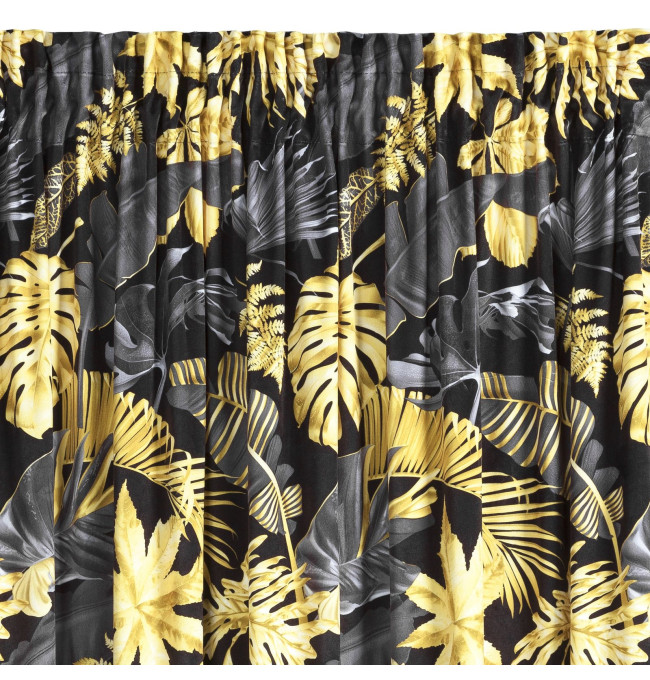 Hotový závěs BLER žlutý - na pásce