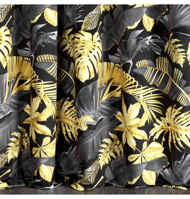 Hotový závěs BLER žlutý - na pásce