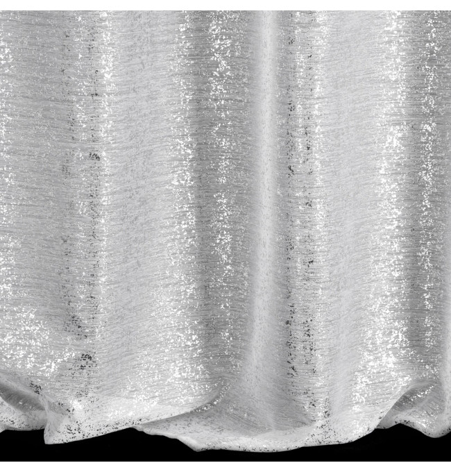 Hotový závěs D91 MILY bílý / stříbrný - na průchodkách