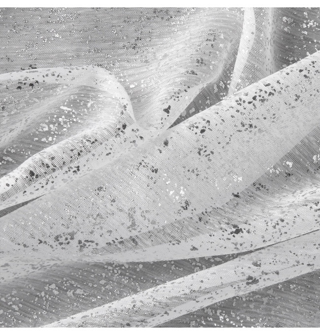 Hotový závěs D91 MILY bílý / stříbrný - na průchodkách