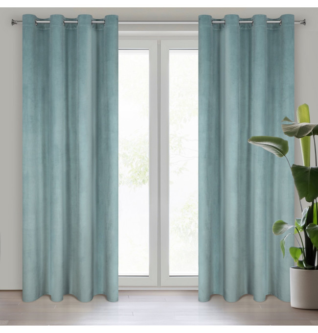 Hotový závěs D91 ROSA šalvějový - na průchodkách