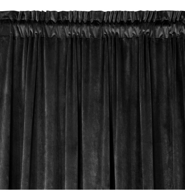 Hotový závěs D91 ROSA černý - na pásce