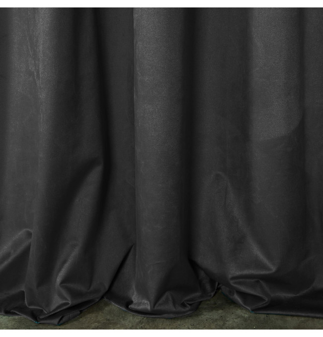 Hotový závěs D91 ROSA černý - na pásce