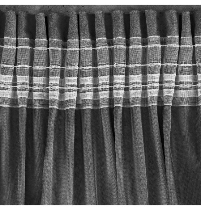 Hotový závěs D91 ROSA černý - na pásce