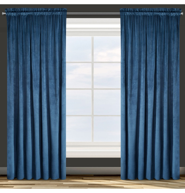 Hotový závěs D91 ROSA granátový - na pásce