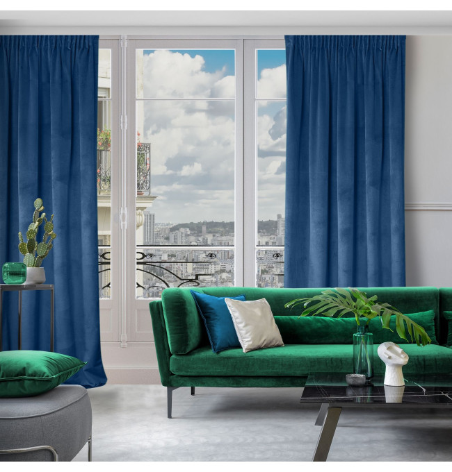 Hotový závěs D91 ROSA granátový - na pásce