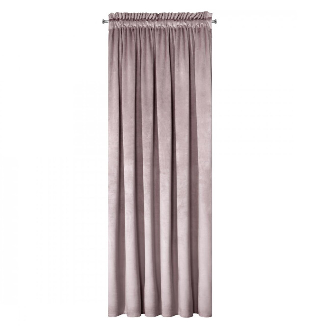 Hotový závěs D91 ROSA pudrově růžový - na pásce