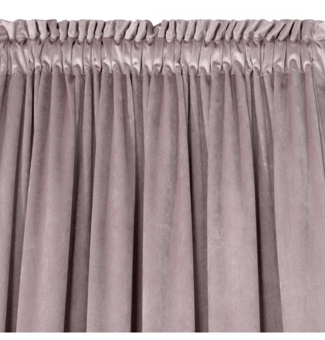 Hotový závěs D91 ROSA pudrově růžový - na pásce