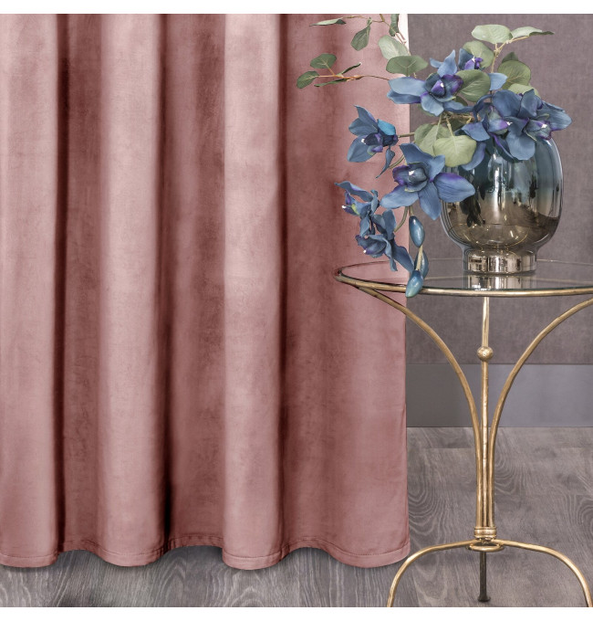 Hotový závěs D91 ROSA tmavě růžový - na pásce