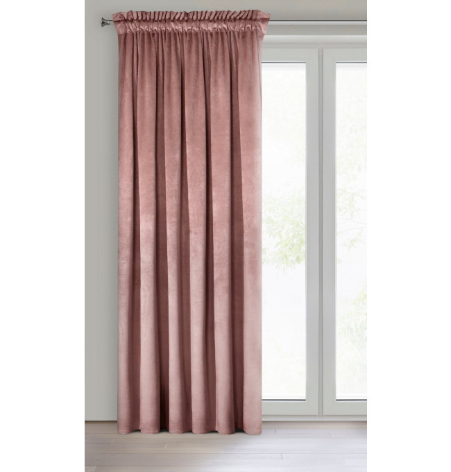 Hotový závěs D91 ROSA tmavě růžový - na pásce