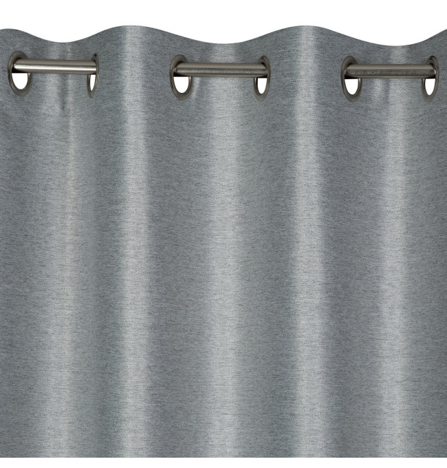 Hotový závěs DINO stříbrný - na průchodkách