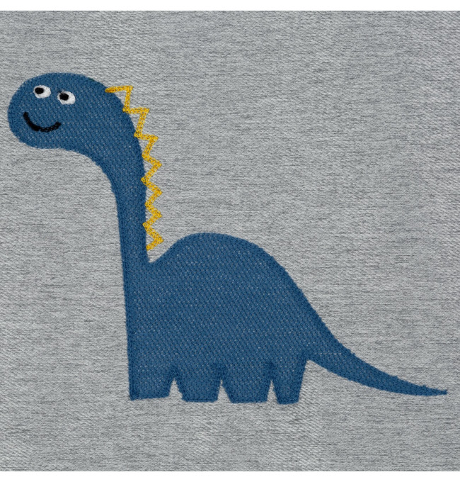 Hotový závěs DINO stříbrný - na průchodkách