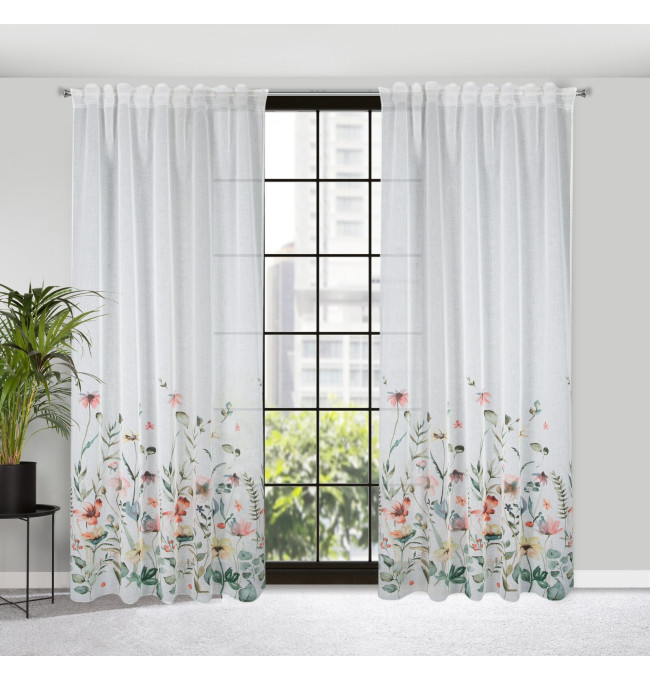 Hotový závěs DOLLY bílý - na pásce