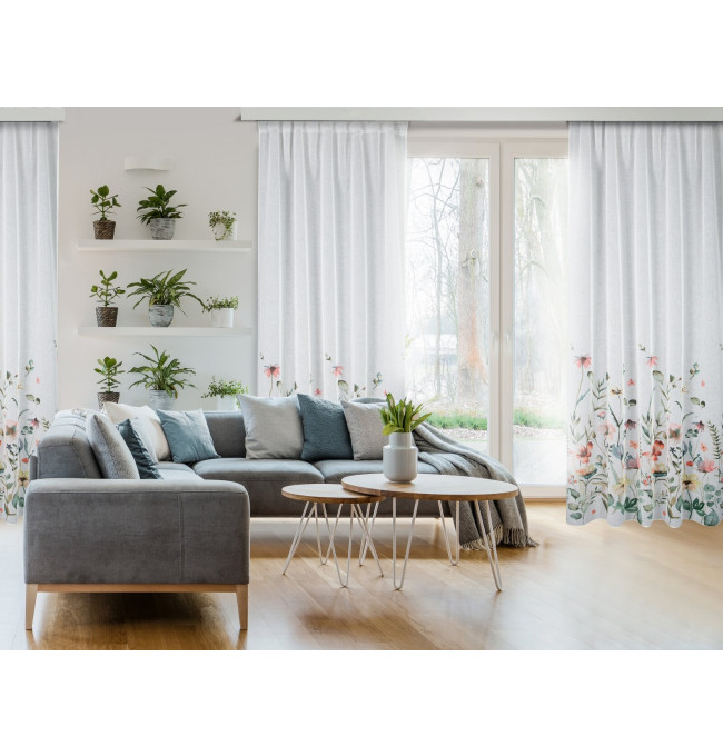 Hotový závěs DOLLY bílý - na pásce