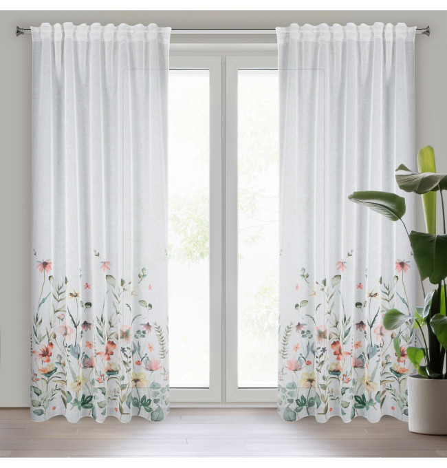 Hotový závěs DOLLY bílý - na pásce