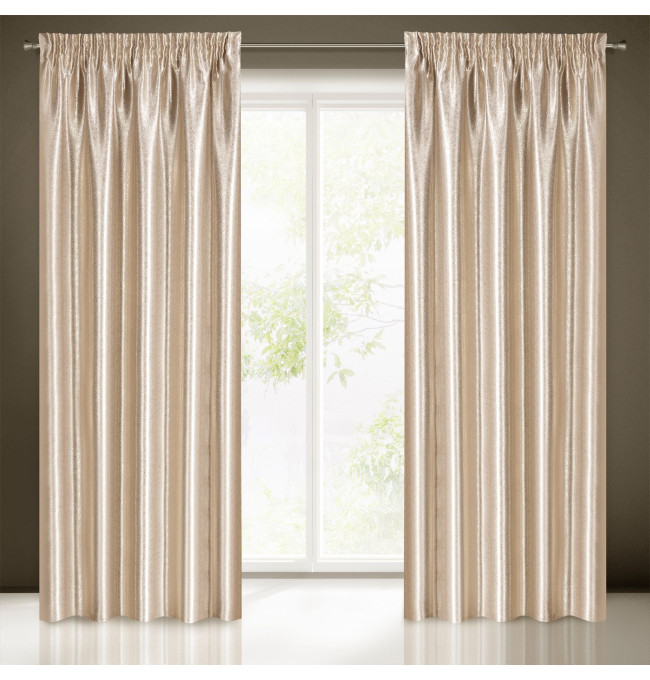 Hotový závěs EBRU béžový - na pásce