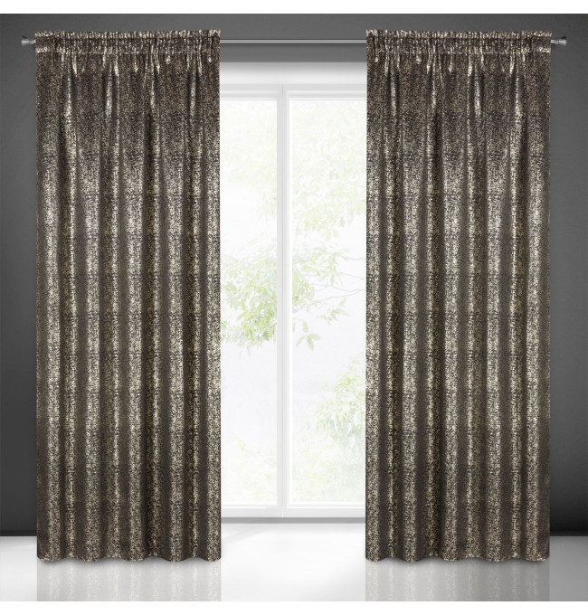 Hotový závěs EBRU černý - na pásce