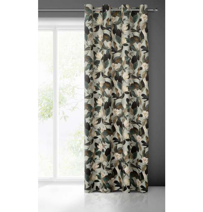 Hotový závěs ELENI olivový - na průchodkách