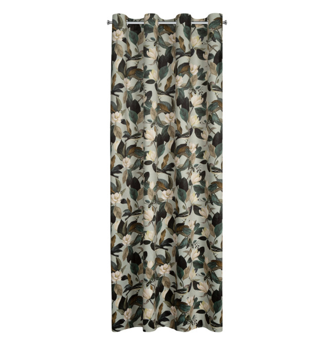 Hotový závěs ELENI olivový - na průchodkách