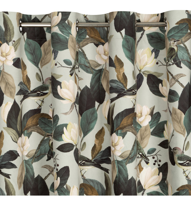 Hotový závěs ELENI olivový - na průchodkách