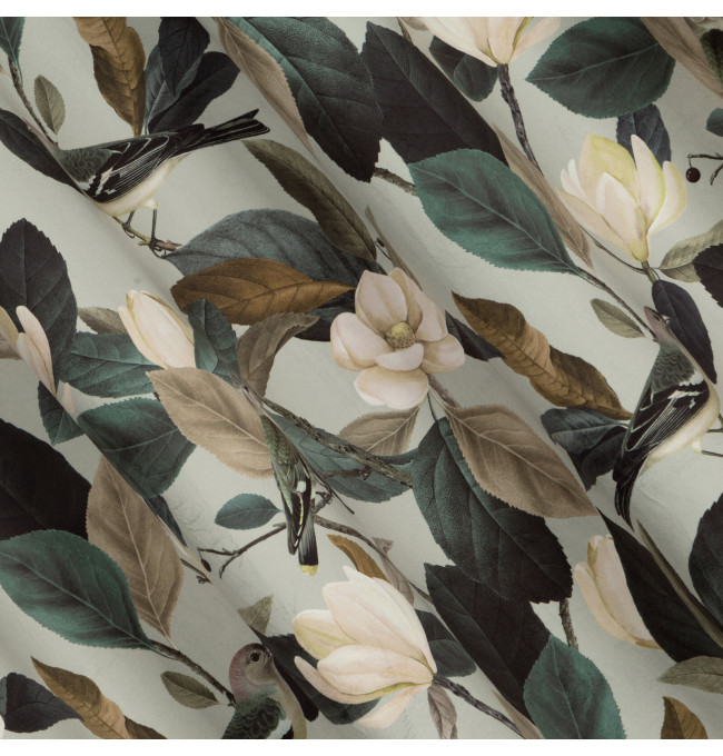 Hotový závěs ELENI olivový - na průchodkách