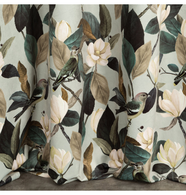 Hotový závěs ELENI olivový - na průchodkách