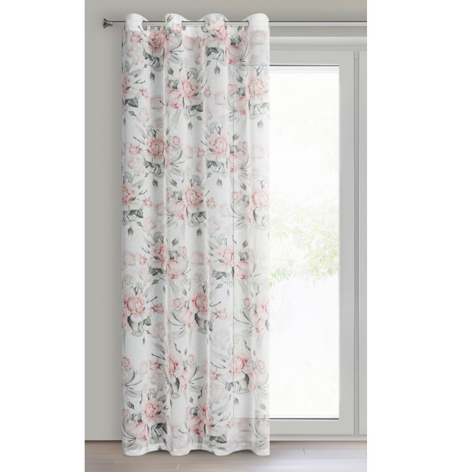 Hotový závěs ELLIE bílý - na průchodkách